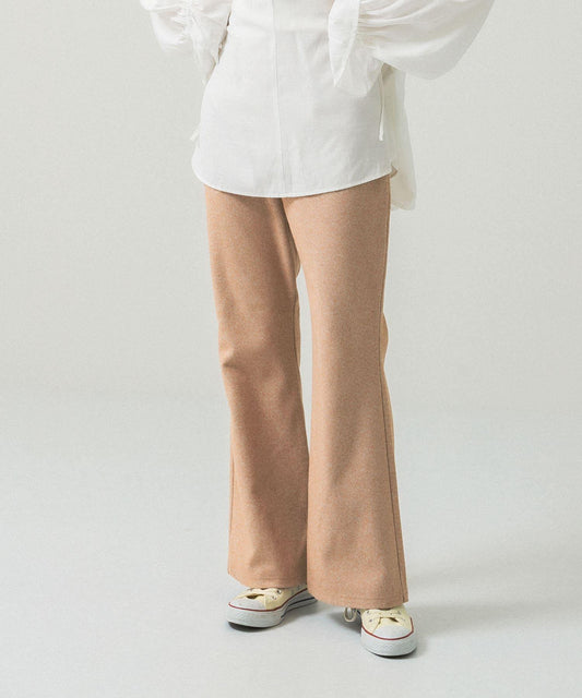 彈力人字紋喇叭褲