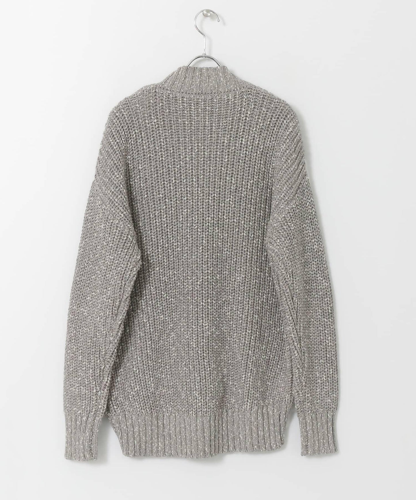 肩部開叉寬鬆針織開衫