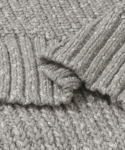 肩部開叉寬鬆針織開衫