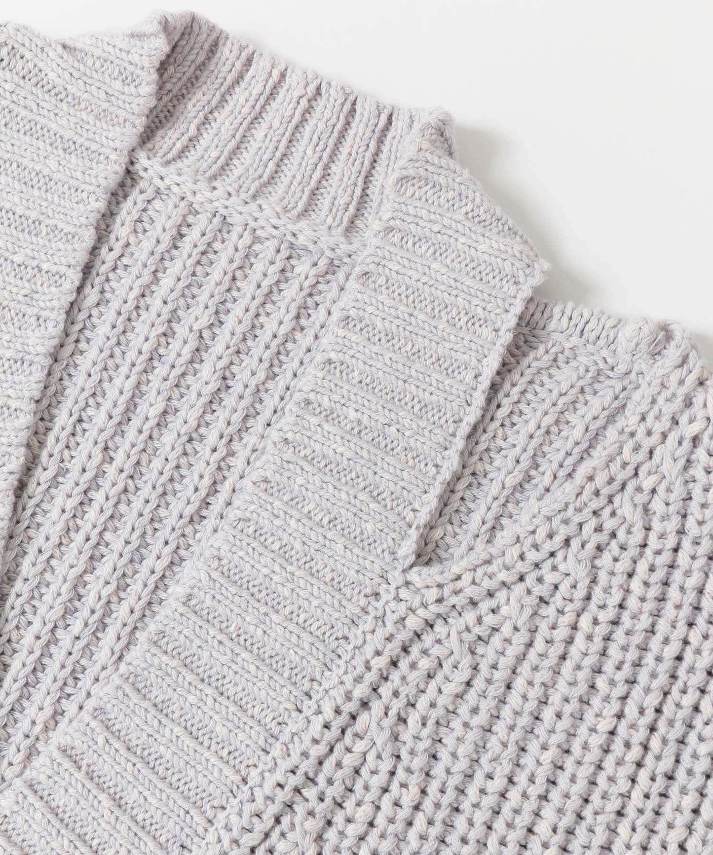 肩部開叉寬鬆針織開衫