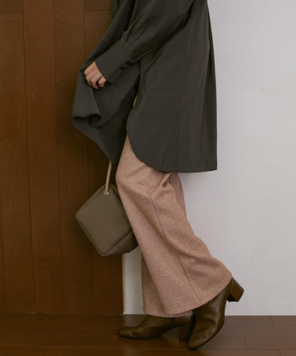 彈力人字紋喇叭褲