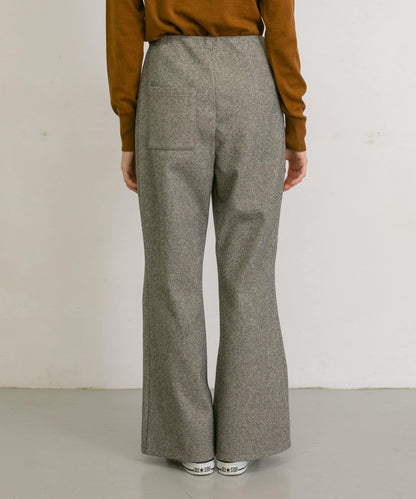 彈力人字紋喇叭褲