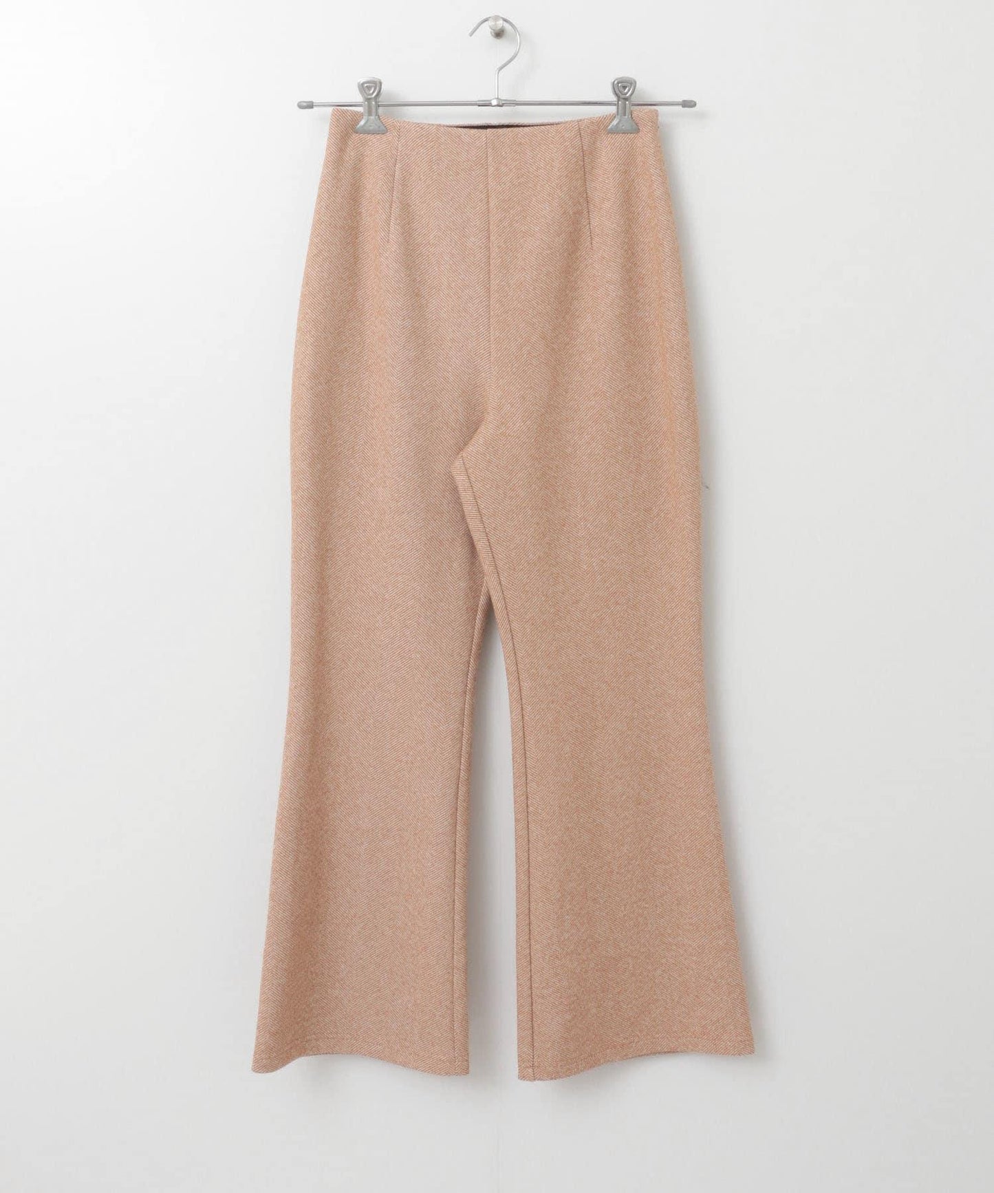 彈力人字紋喇叭褲