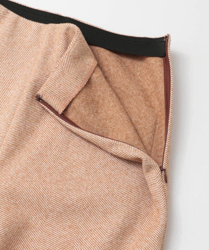 彈力人字紋喇叭褲