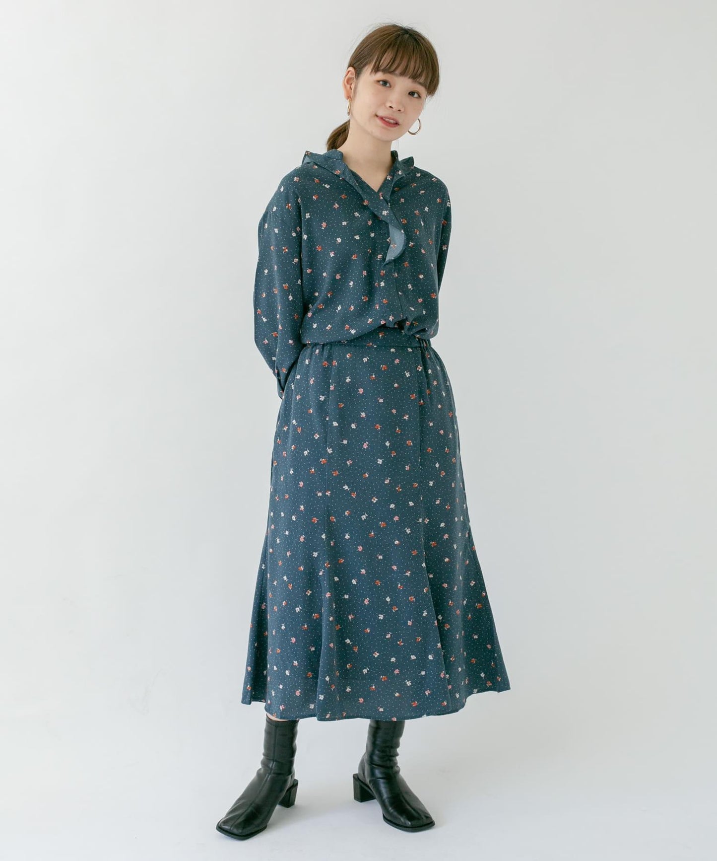 波點花卉美人魚裙