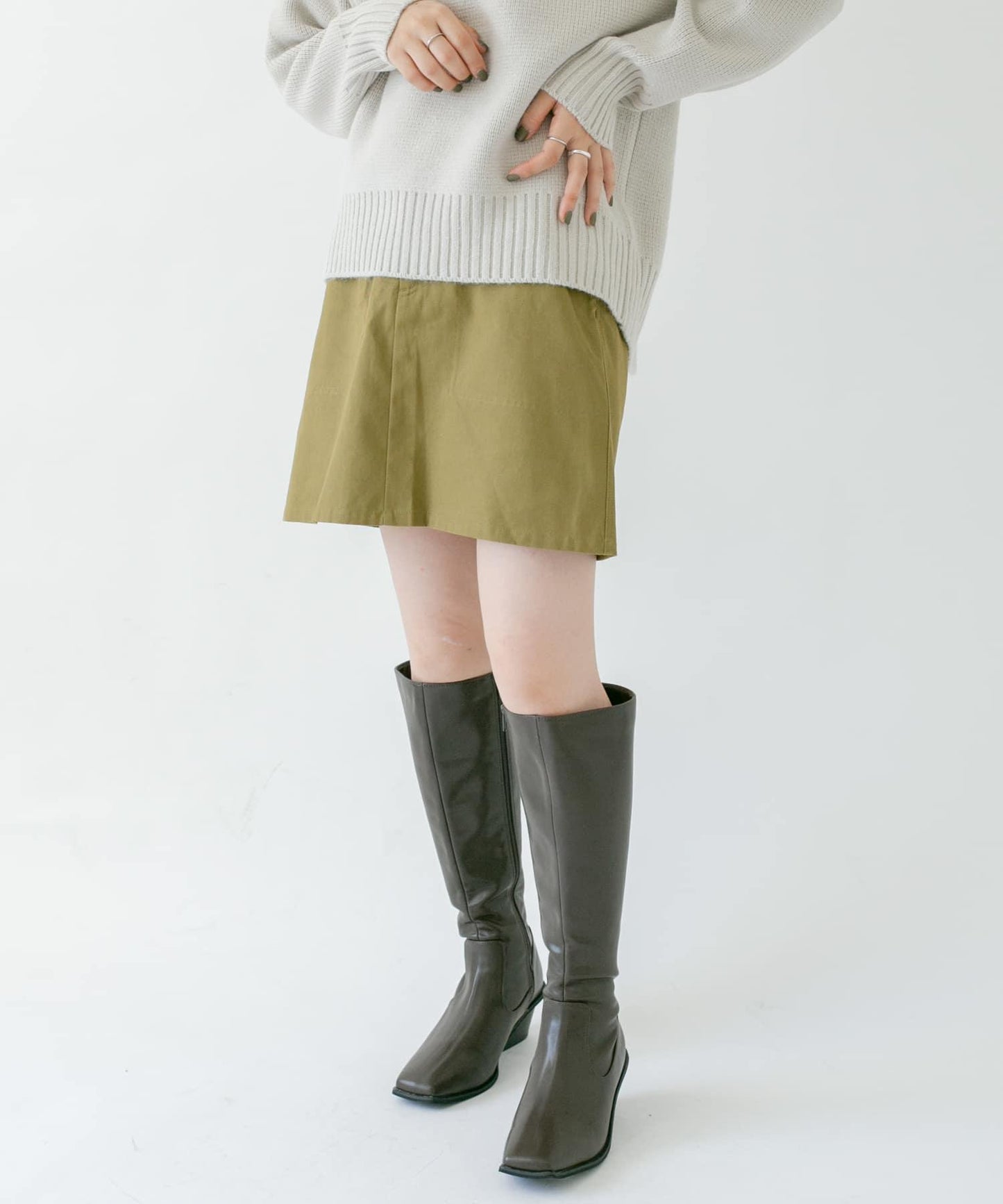 高腰荷葉邊迷你裙