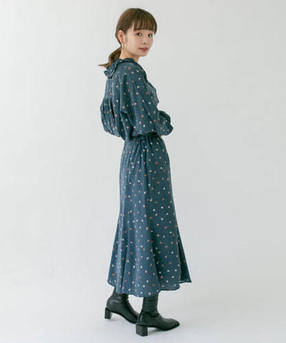 波點花卉美人魚裙