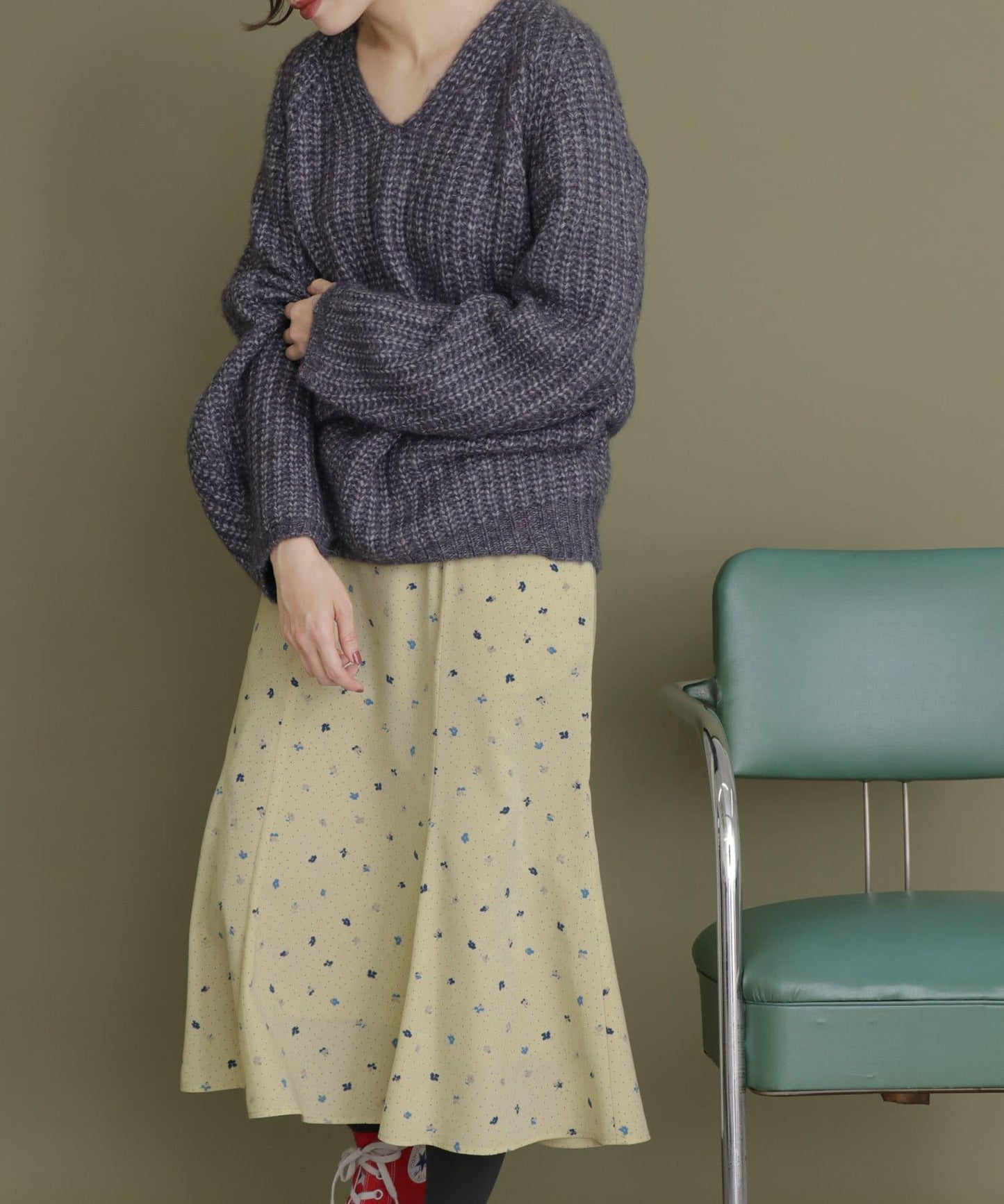 波點花卉美人魚裙