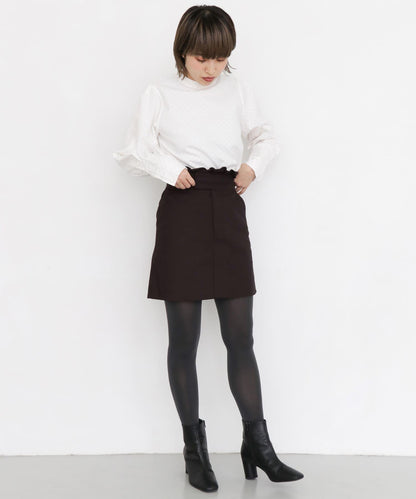 高腰荷葉邊迷你裙