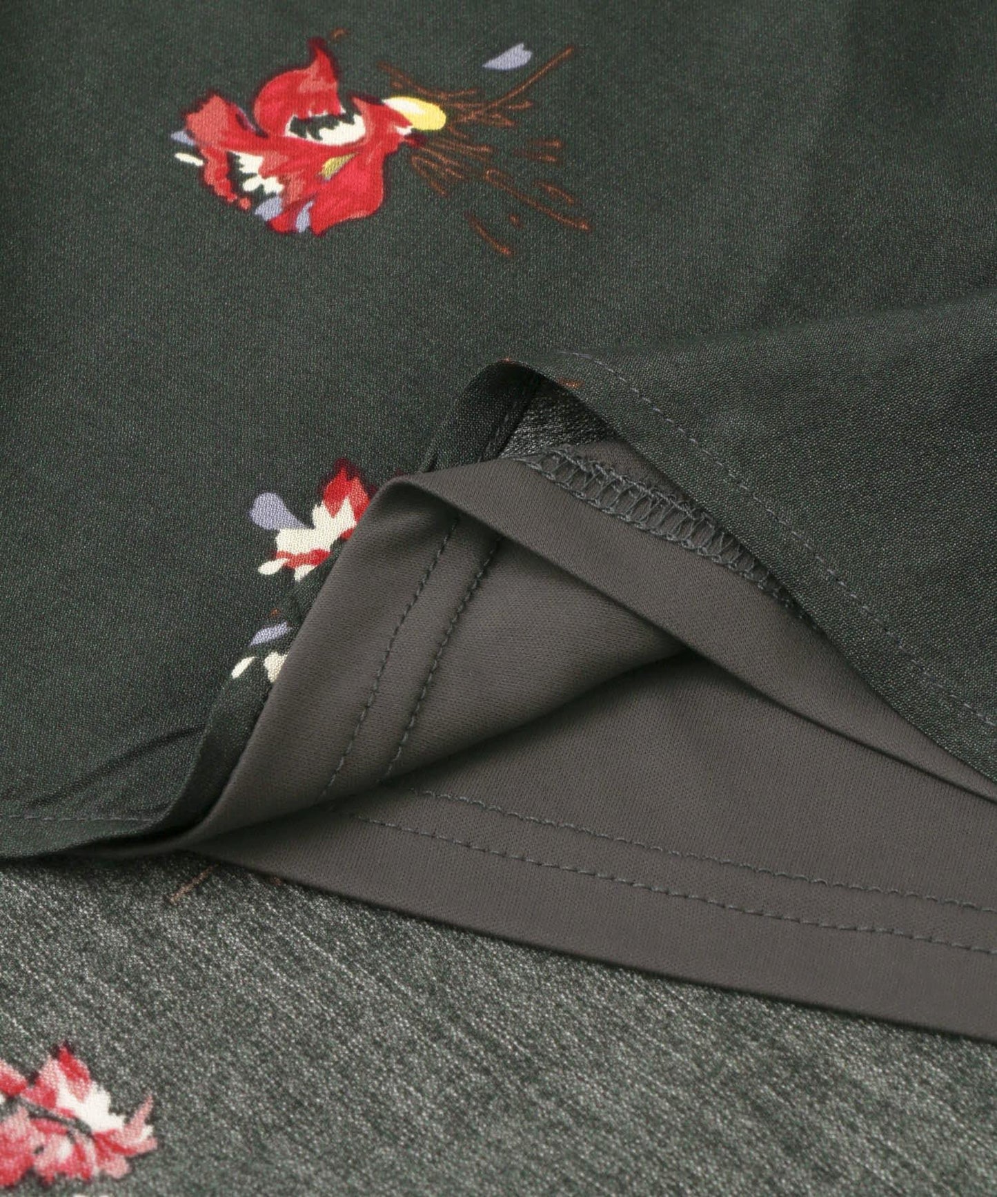 花卉不對稱下襬斜裁半身裙