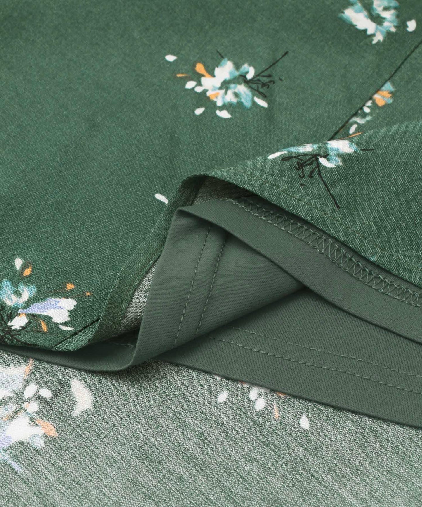 花卉不對稱下襬斜裁半身裙