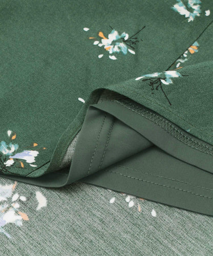 花卉不對稱下襬斜裁半身裙