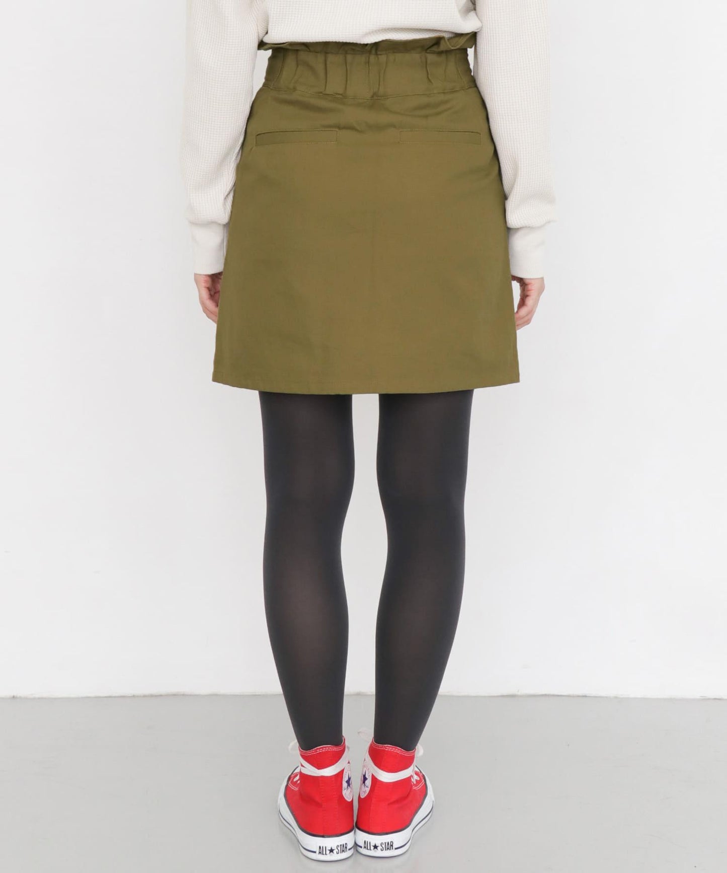 高腰荷葉邊迷你裙