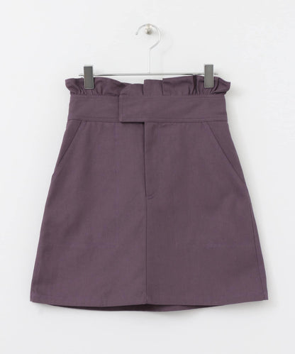 高腰荷葉邊迷你裙