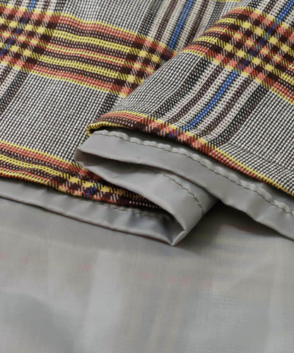 格紋高腰喇叭長裙