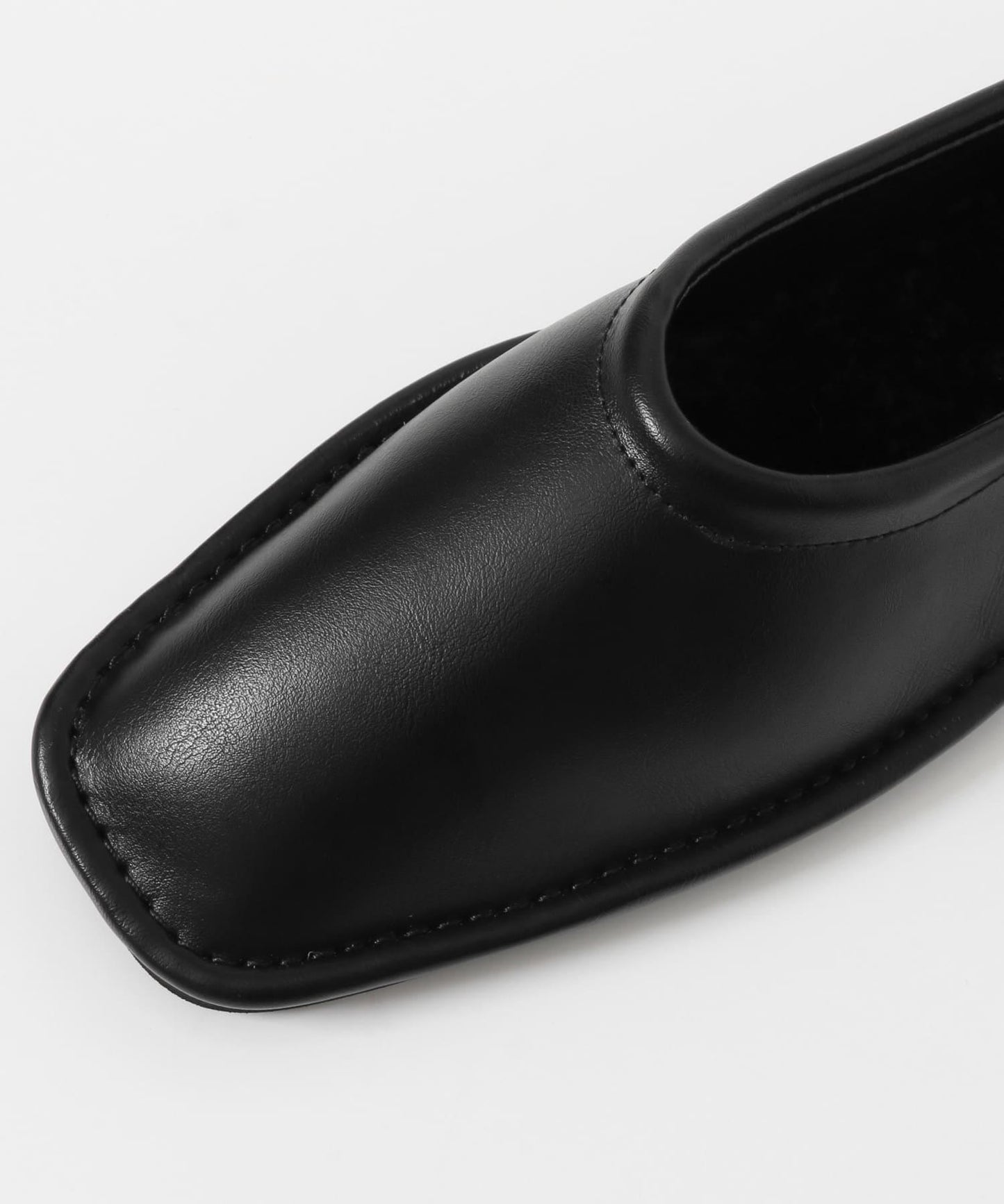 方頭縫線繫帶高跟鞋∴