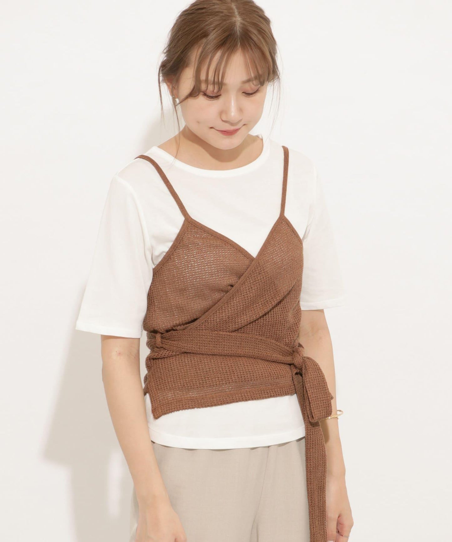 裹身式套裝上衣