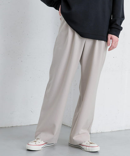 『イージーケア』雙褶寬鬆長褲