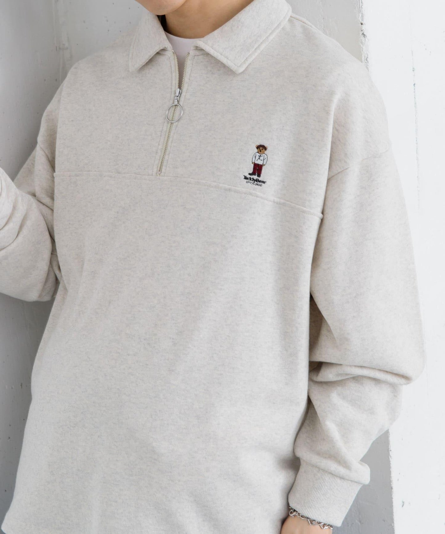 「中性款」TeddyBear×SOP 泰迪熊半拉鍊衛衣