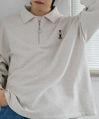 「中性款」TeddyBear×SOP 泰迪熊半拉鍊衛衣