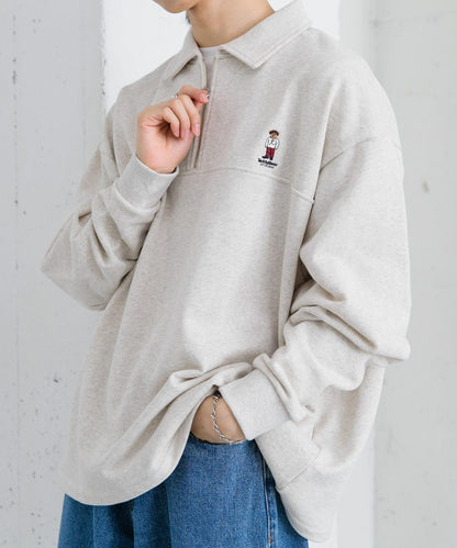 「中性款」TeddyBear×SOP 泰迪熊半拉鍊衛衣