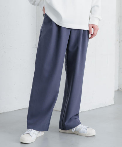 『イージーケア』雙褶寬鬆長褲
