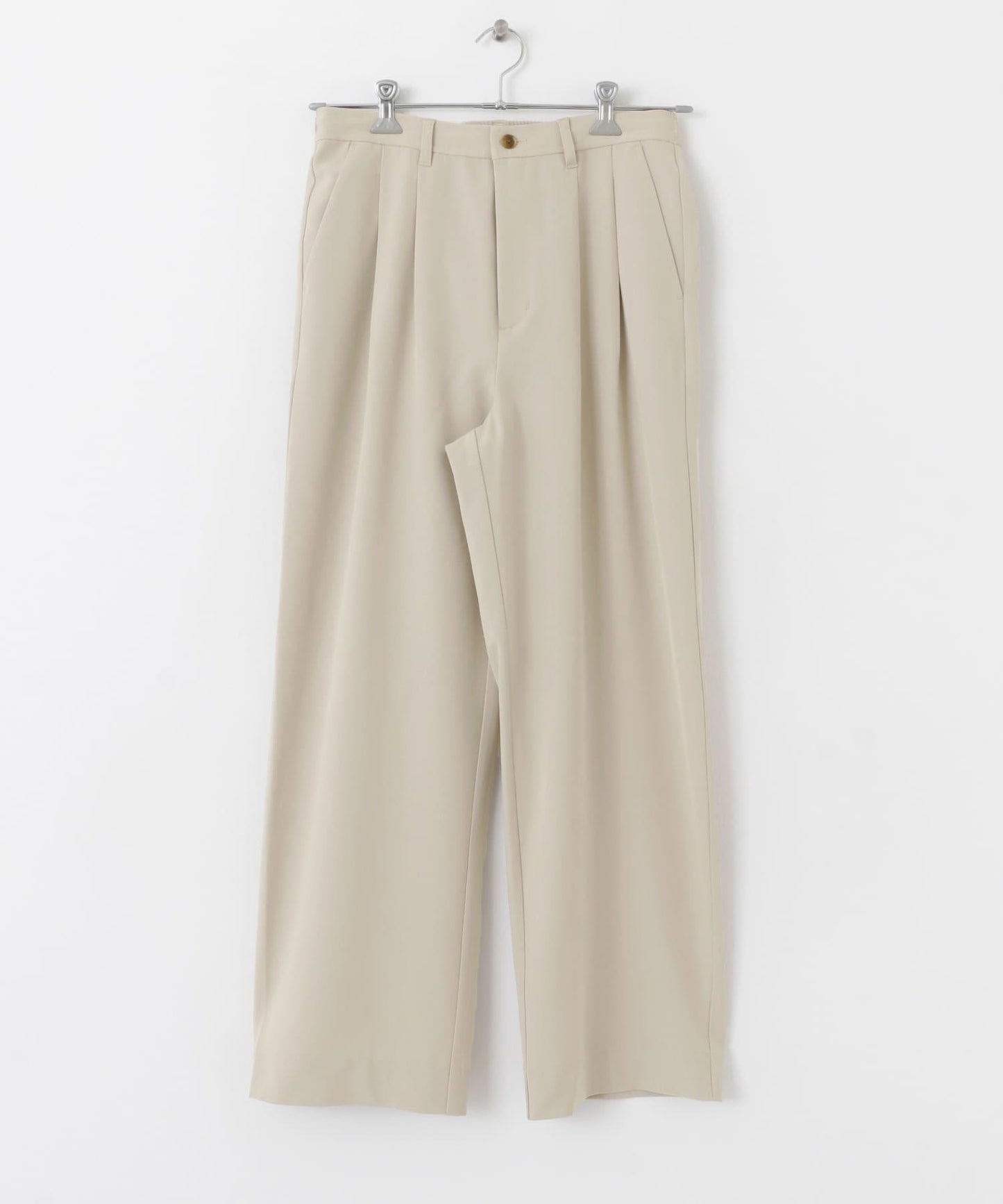 『イージーケア』雙褶寬鬆長褲