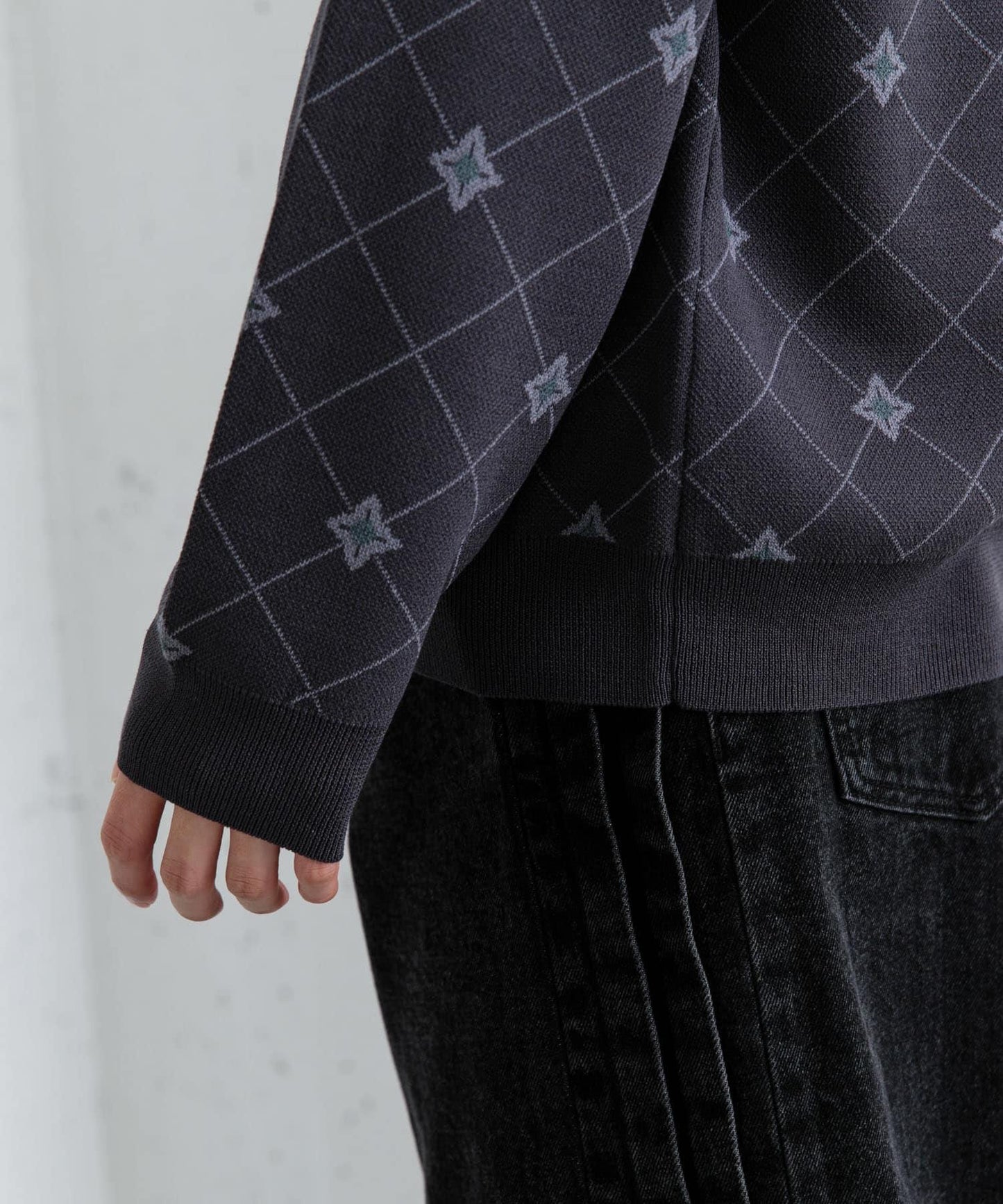 花卉提花針織POLO衫