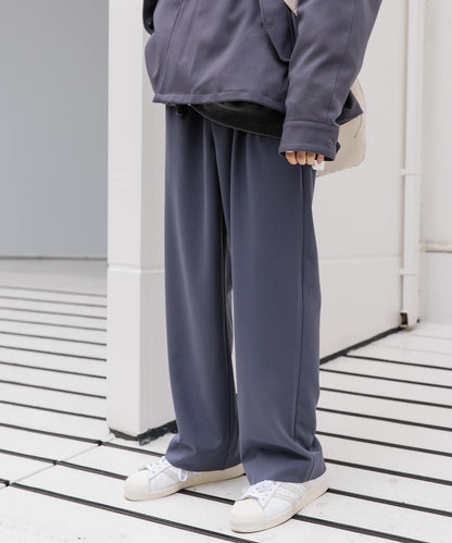 『イージーケア』雙褶寬鬆長褲