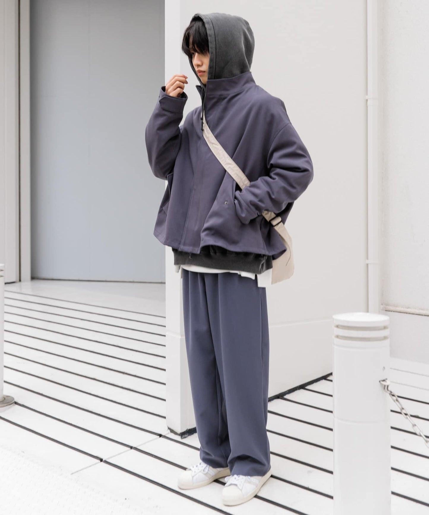 『イージーケア』雙褶寬鬆長褲