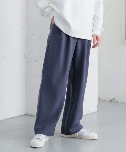 『イージーケア』雙褶寬鬆長褲