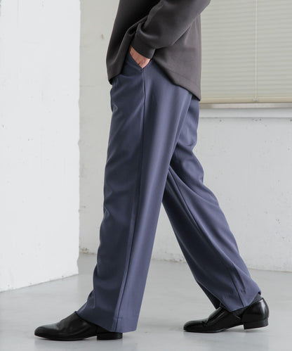 『イージーケア』雙褶寬鬆長褲