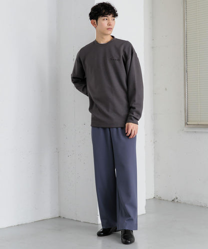 『イージーケア』雙褶寬鬆長褲