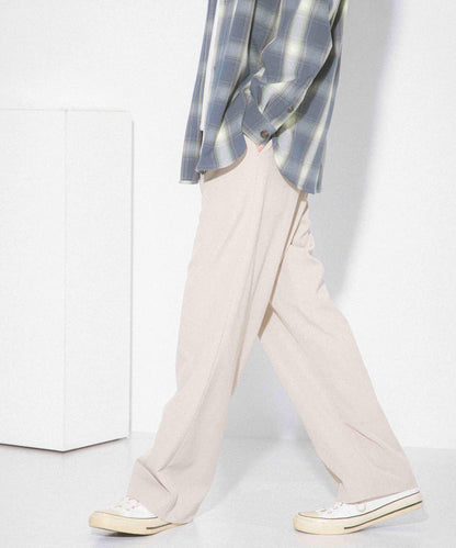 『イージーケア』雙褶寬鬆長褲