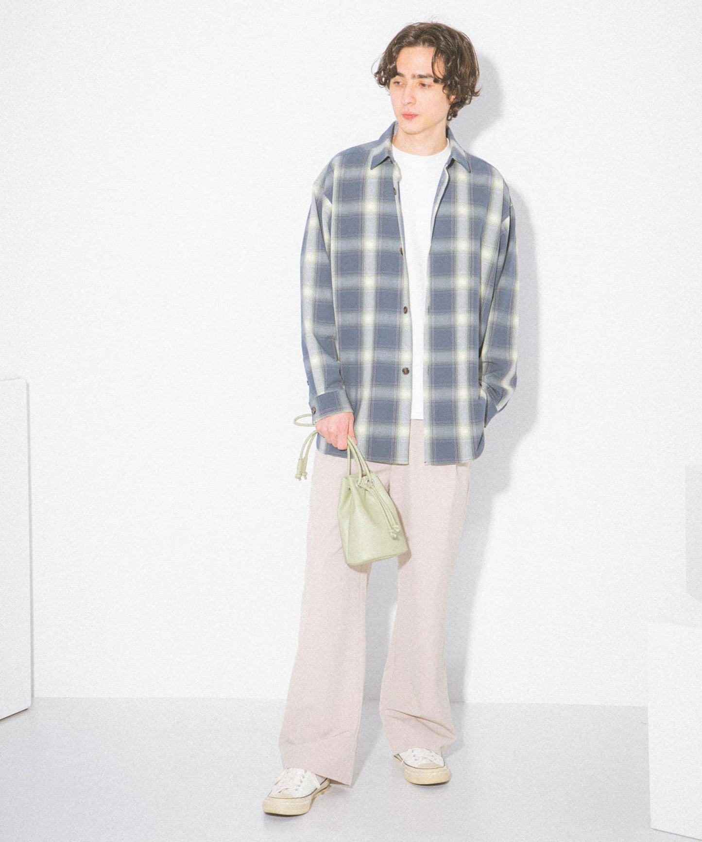 『イージーケア』雙褶寬鬆長褲