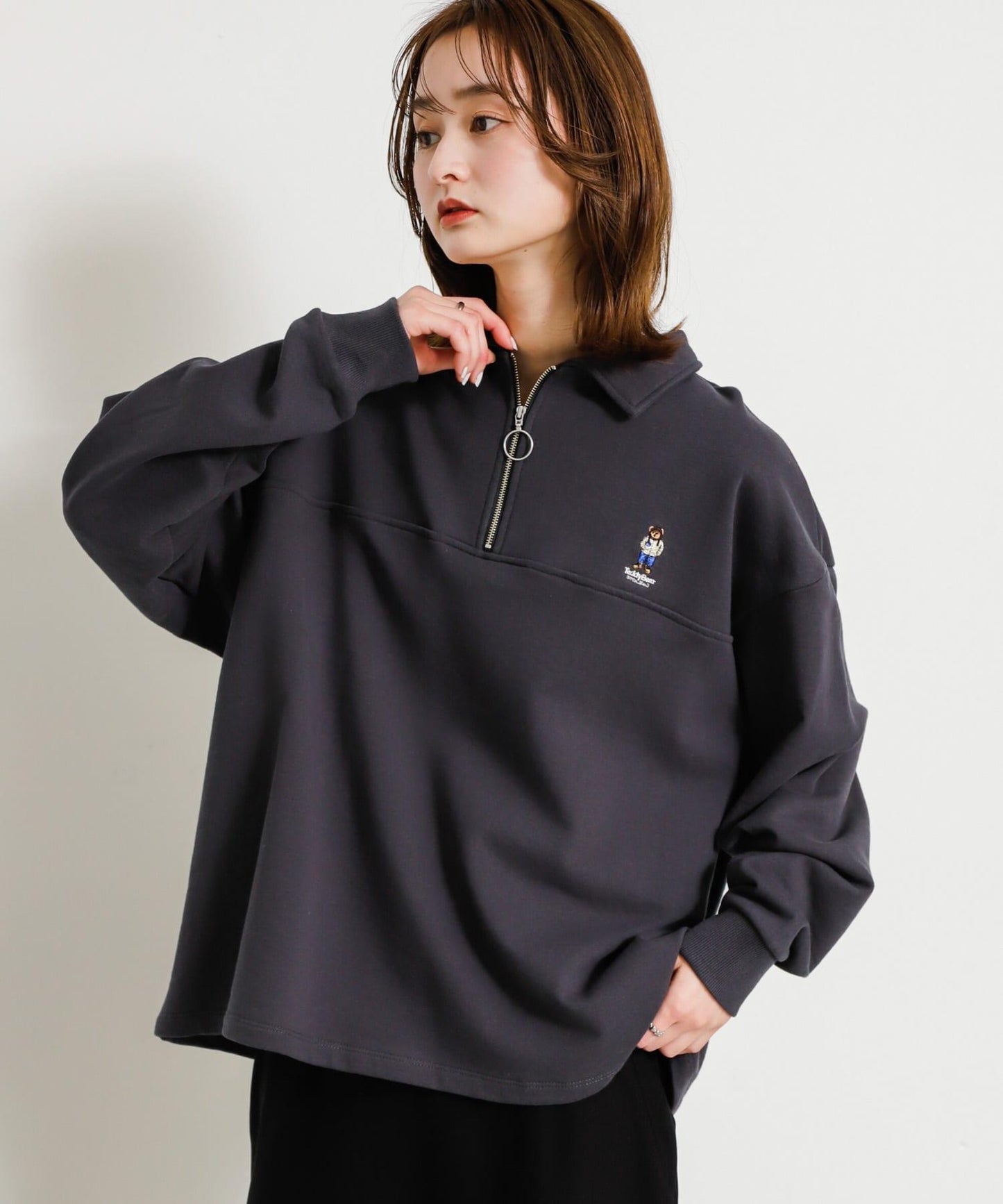 「中性款」TeddyBear×SOP 泰迪熊半拉鍊衛衣