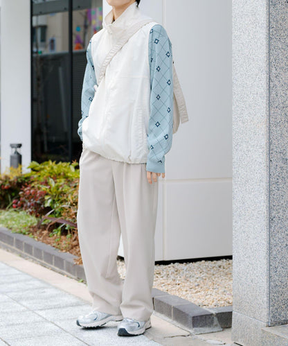 『イージーケア』雙褶寬鬆長褲