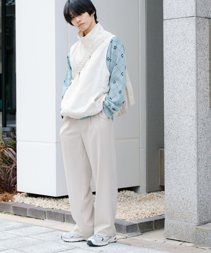 『イージーケア』雙褶寬鬆長褲