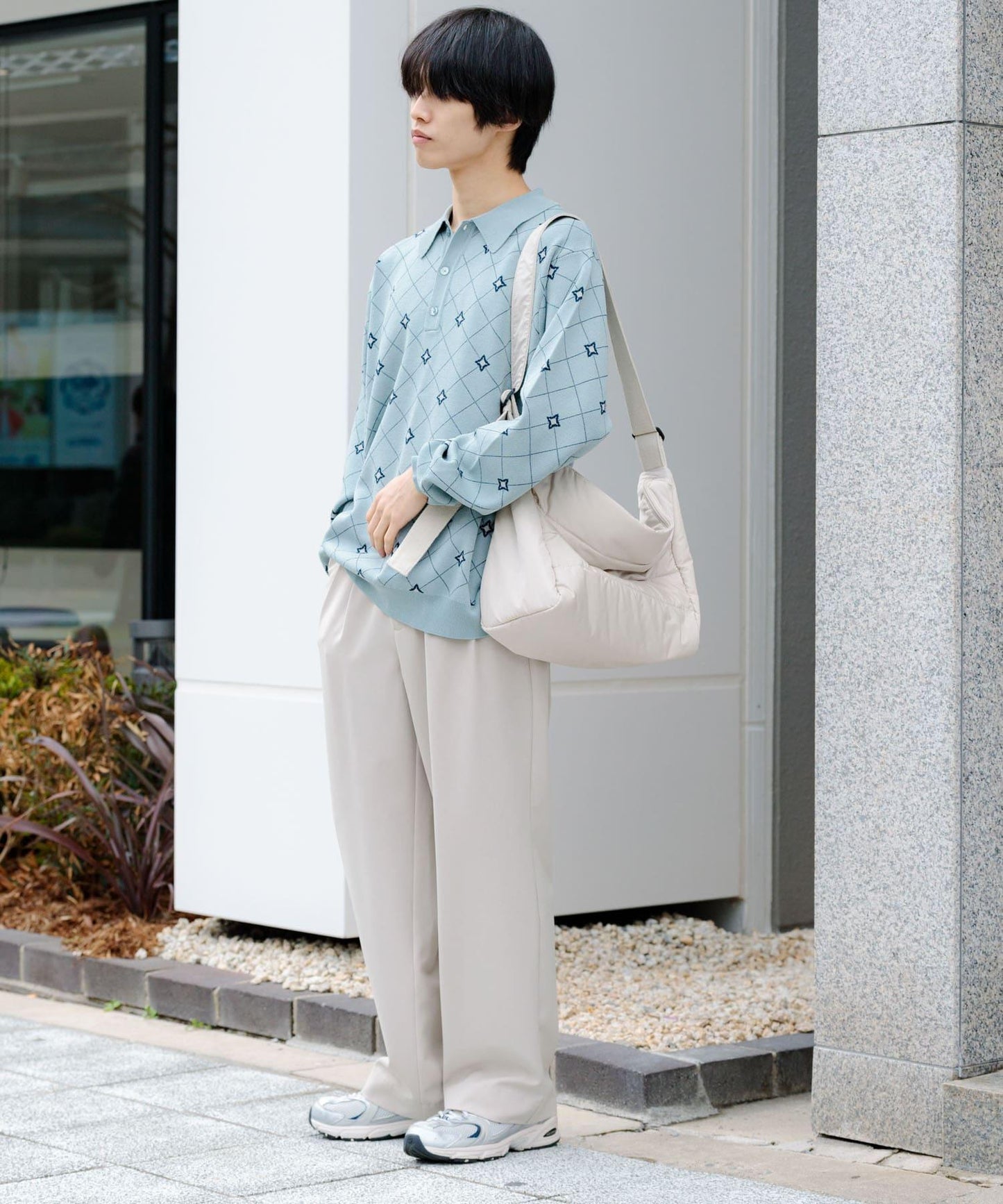 『イージーケア』雙褶寬鬆長褲