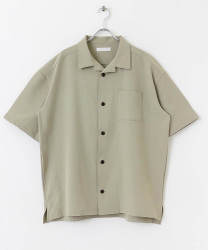 中性款開領寬鬆襯衫（五分袖）