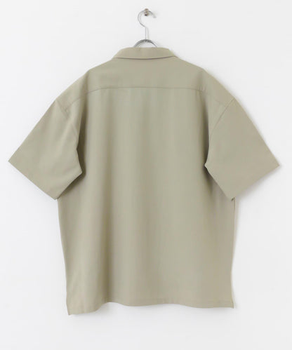 中性款開領寬鬆襯衫（五分袖）