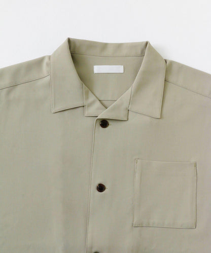 中性款開領寬鬆襯衫（五分袖）