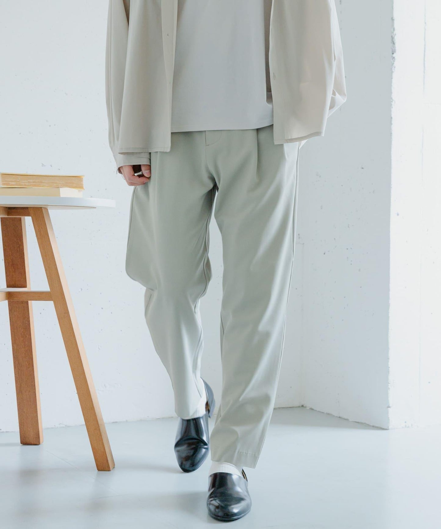 易打理/套裝搭配 雙褶錐形西裝褲