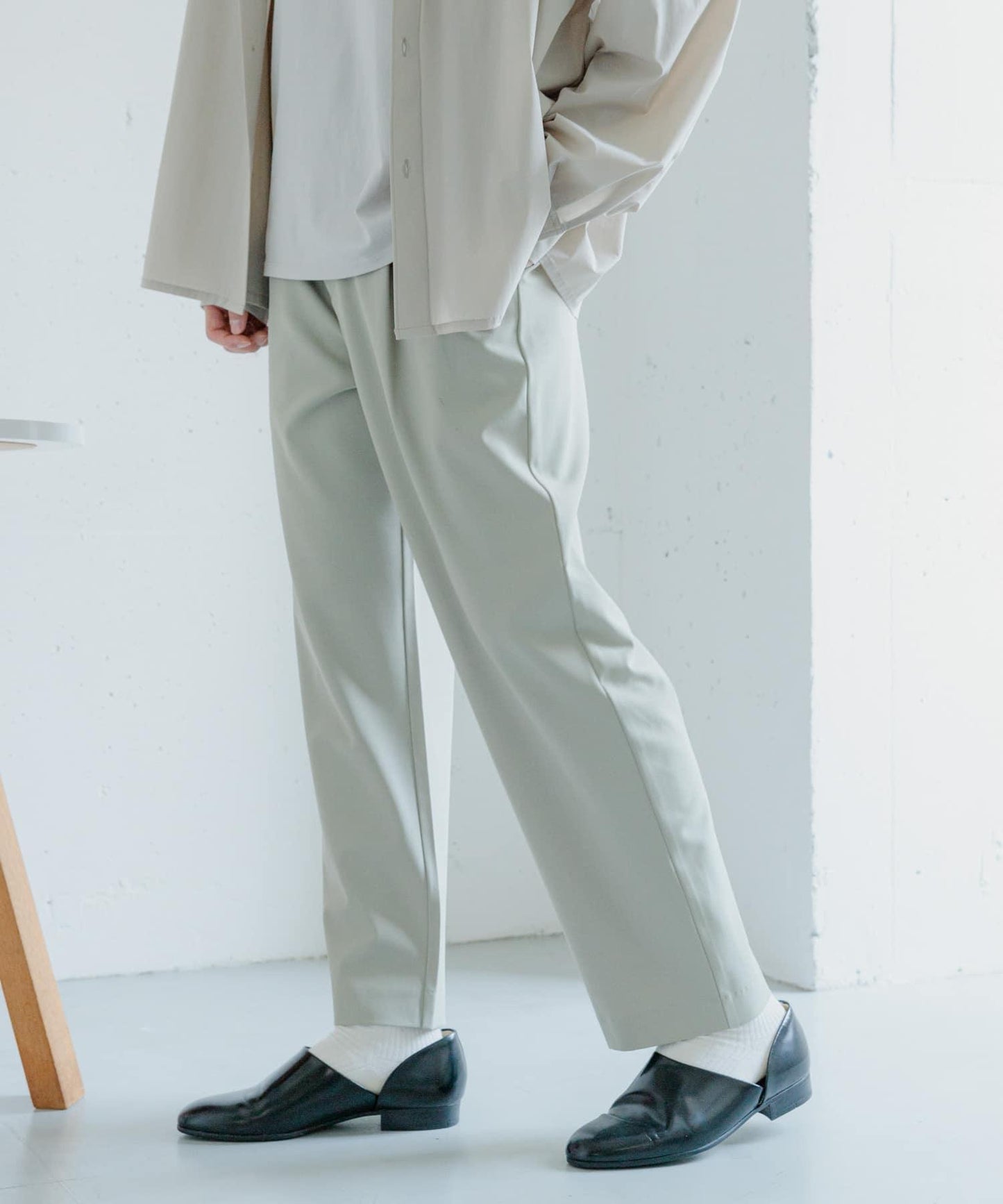 易打理/套裝搭配 雙褶錐形西裝褲