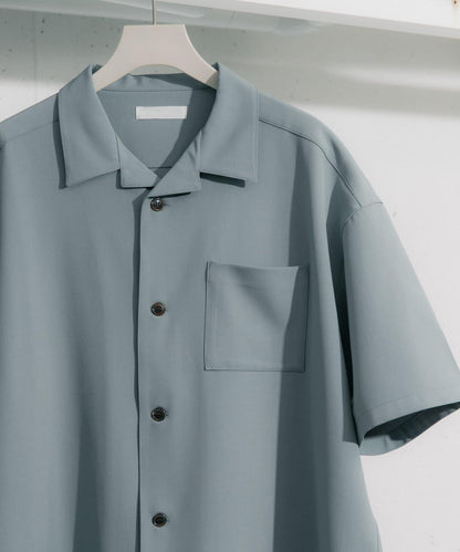 中性款開領寬鬆襯衫（五分袖）