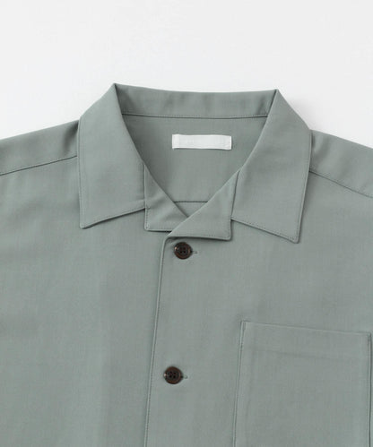 中性款開領寬鬆襯衫（五分袖）