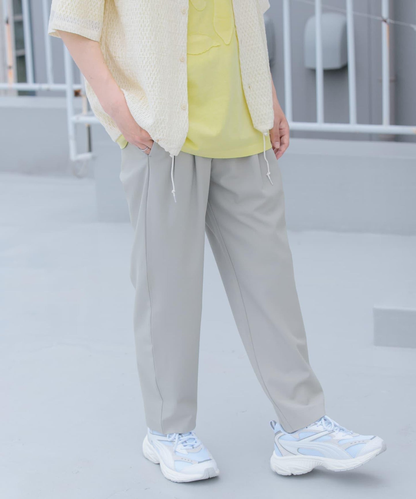 易打理/套裝搭配 雙褶錐形西裝褲