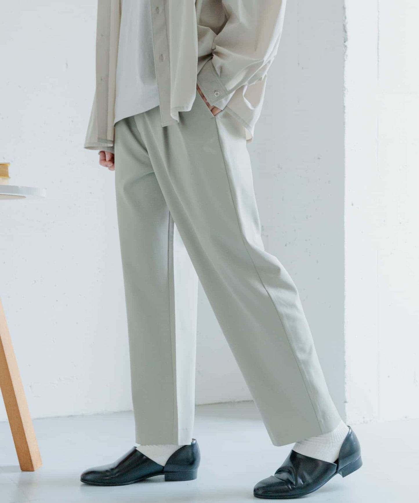 易打理/套裝搭配 雙褶錐形西裝褲