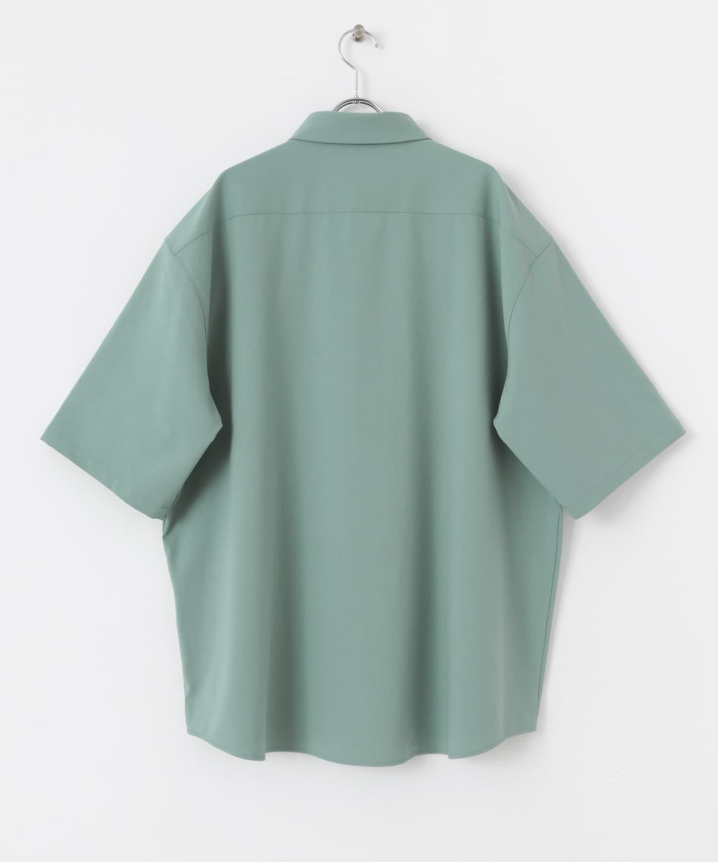 中性款超寬鬆五分袖襯衫