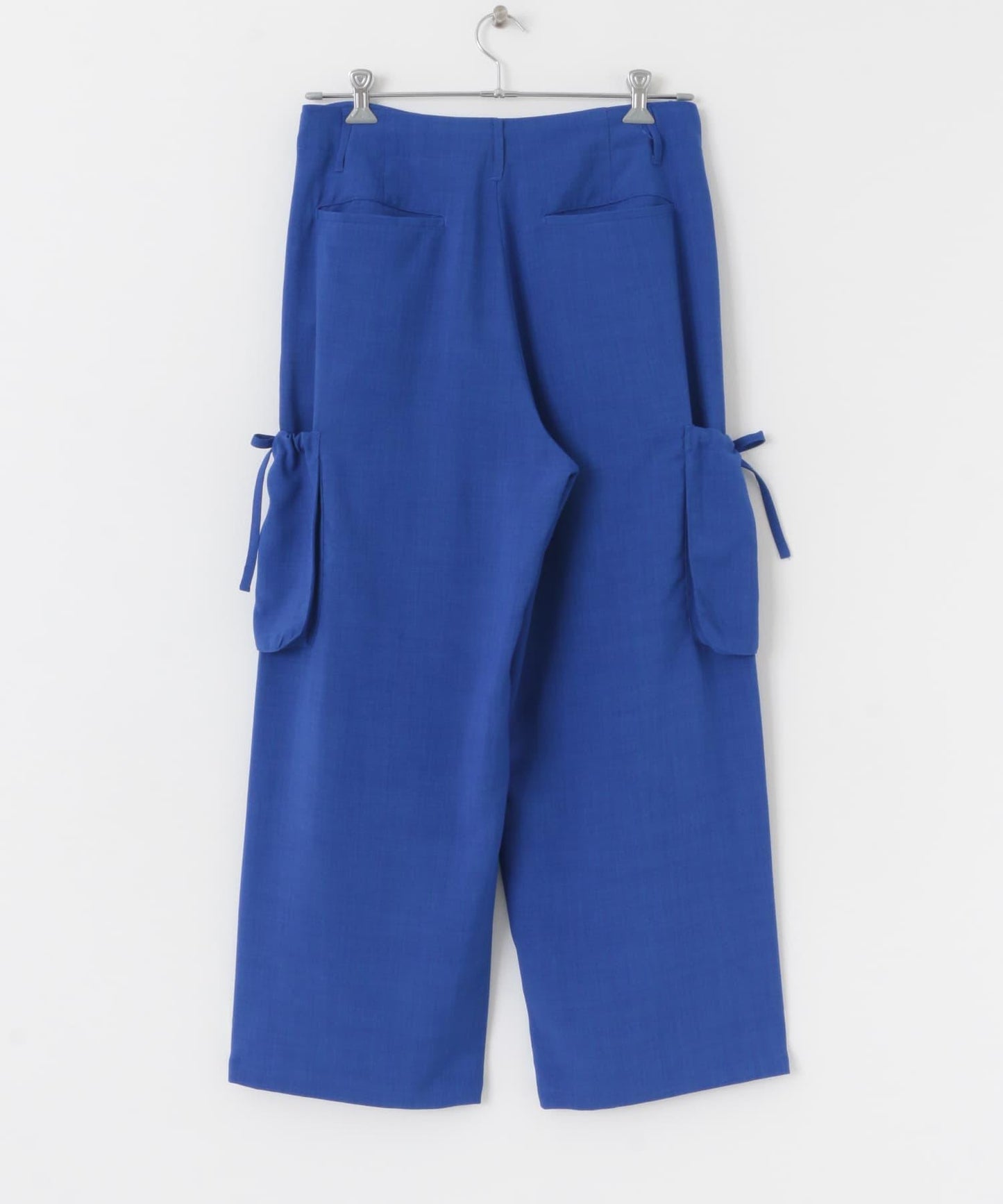 「套裝可搭配」亞麻感側袋寬鬆長褲